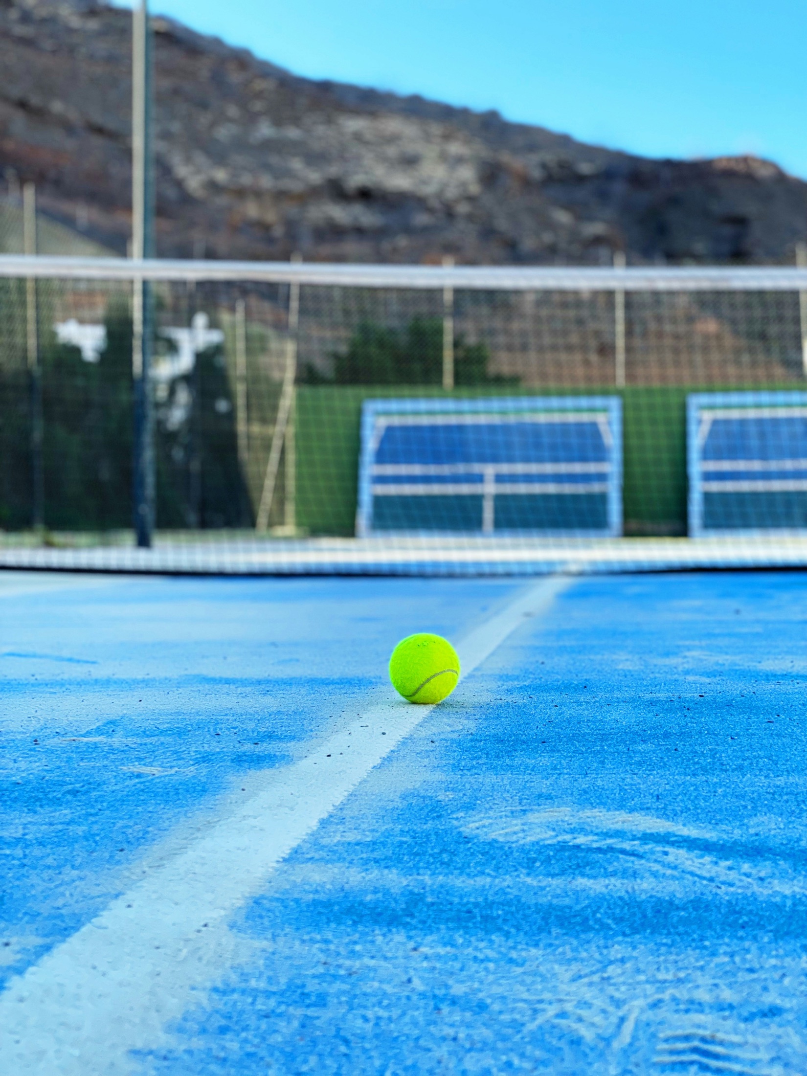 Aerial view of a padel court